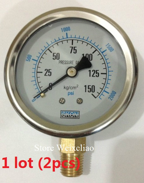 Pressure Gauge 0-150KG/2100psi 1/4PT Vacuum Meter for Hydraulic Power Machine Pressure Gauge Manometer 1 lot (2pcs) Free Shipping