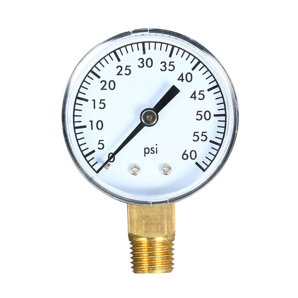 0~60psi Mechanical Pressure Gauge Pool Filter Aquarium Water Air Pressure Gauge Meter 1/4 inch NPT Pressure Measurer