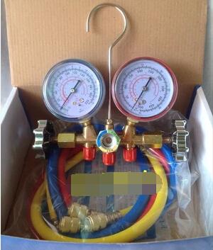 Freeshipping Plus liquid double table valve R22 R134 air conditioning refrigerant pressure gauge 536G + family car air conditioning fluoride