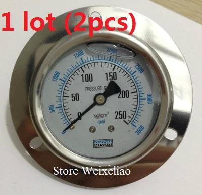 Pressure Gauge 0-250KG/3500psi 1/4PT Vacuum Meter for Hydraulic Power Machine Pressure Gauge Manometer 1 lot (2pcs) Free Shipping