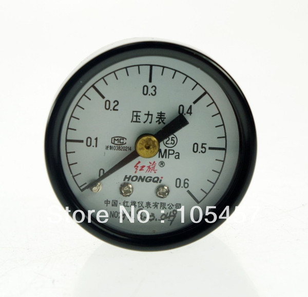 Water Oil Hydraulic Air Pressure Gauge Universal Gauge M10*1 40mm Dia 0-0.6Mpa order<$18no track