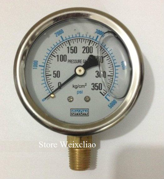 Pressure Gauge 0-350KG/5000psi 1/4PT Vacuum Meter for Hydraulic Power Machine Pressure Gauge Manometer Free Shipping