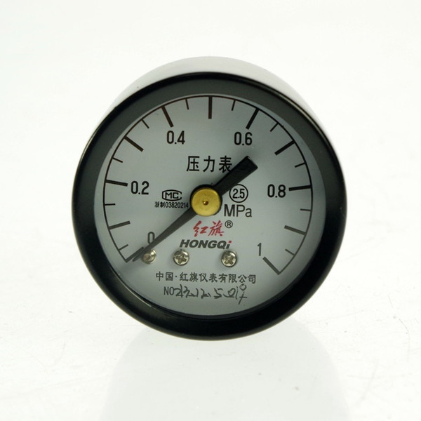 Y-40Z Water Oil Hydraulic Air Pressure Gauge Universal Gauge M10*1 40mm Dia 0-1Mpa order<$18no track