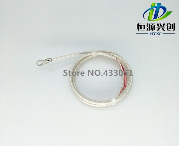 Free shipping PT1000 platinum RTD mounting hole diameter 4MM three-wire system tetrafluoroethylene silver shielded cable SMD temperature