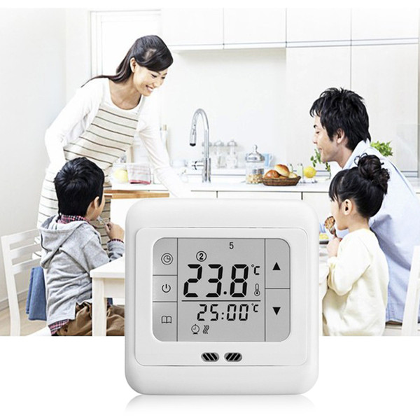 Touch Screen Weekly Programmable Heating Thermostat Blue Backlit C07.H3 16A Cheap Price hot selling