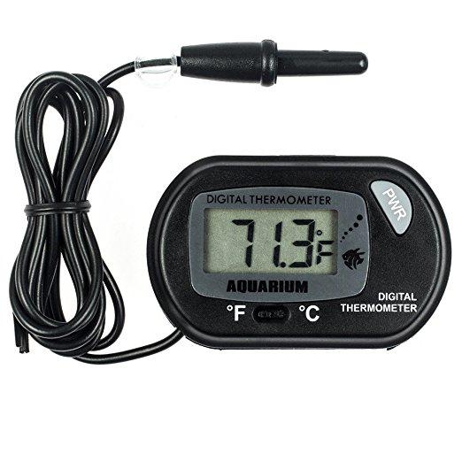 Digital Aquarium Thermometer Fish Tank Water Terrarium Temperature Instruments with Wired Sensor