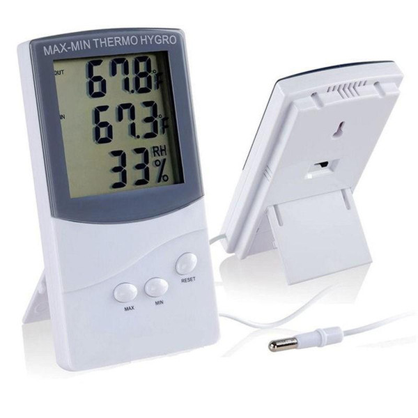 KTJ TA318 Digital LCD Indoor/ Outdoor Thermometer Hygrometer Temperature Humidity Thermo Hygro Meter Weather Station High Quality