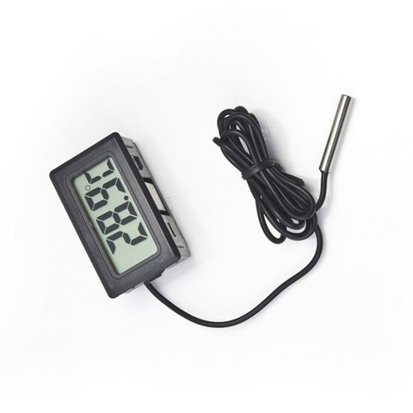 New sales Professinal Mini LCD FY-10 Digital Thermometer Temperature Sensor Fridge Freezer Thermometer -50~110C Controller GT black