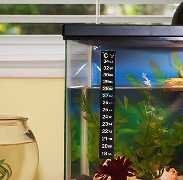 Aquarium Fish Tank Thermometer Temperature Sticker Aquarium Accessories Digital Dual Scale Stick-on Fish Tank Thermometer KKA5647