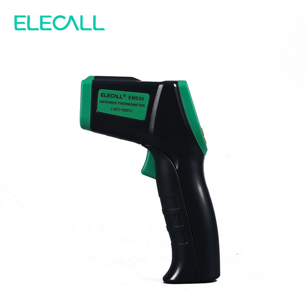 ELECALL EM530 Digital Laser Infrared Thermometer IR High Temperature Gun Tester -32-380degree Adjustable