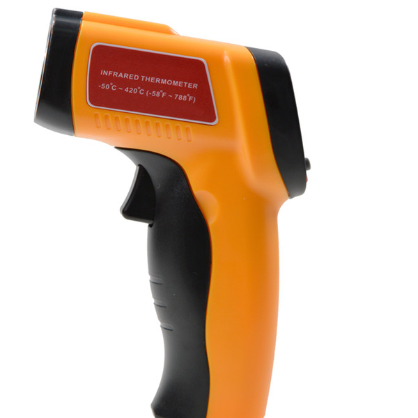 Mini Handheld LCD Infrared Thermometer -50~420C Accuracy Laser Temperature Gun Point Meter Emissivity:0.1-1.00 Adjust GM300E