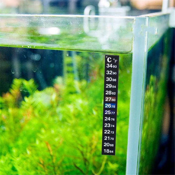 Free Shipping Aquarium Fish Tank Thermometer Temperature Sticker Reptile Temperature Gauge Digital Submersible Dual Scale Stick-on