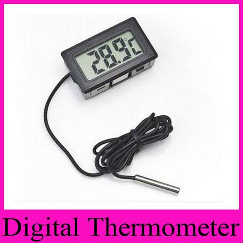 Professinal Mini Digital LCD Probe Aquarium Fridge Freezer Thermometer Thermograph Temperature for Refrigerator -50~ 110 Degree FY-10