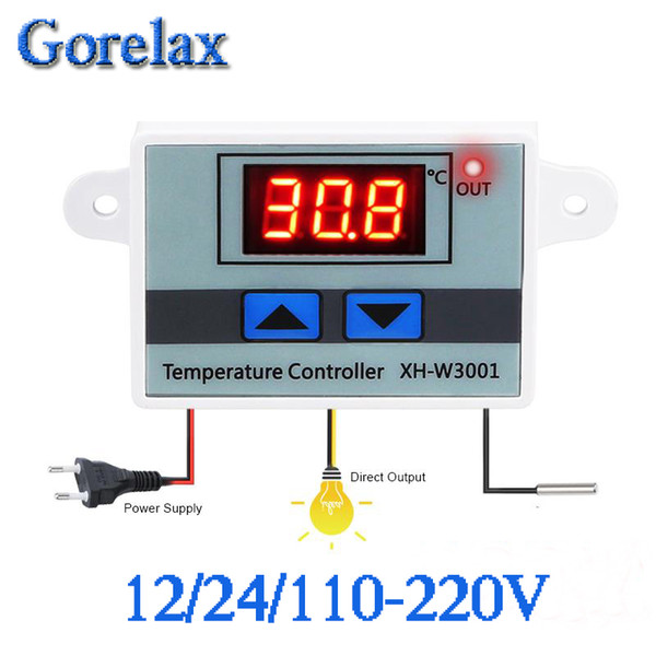 Digital Thermostat Temperature Regulator Controller 12V 24V 110V 220V Thermoregulator, Thermostat Incubator Termometro XH-W3001