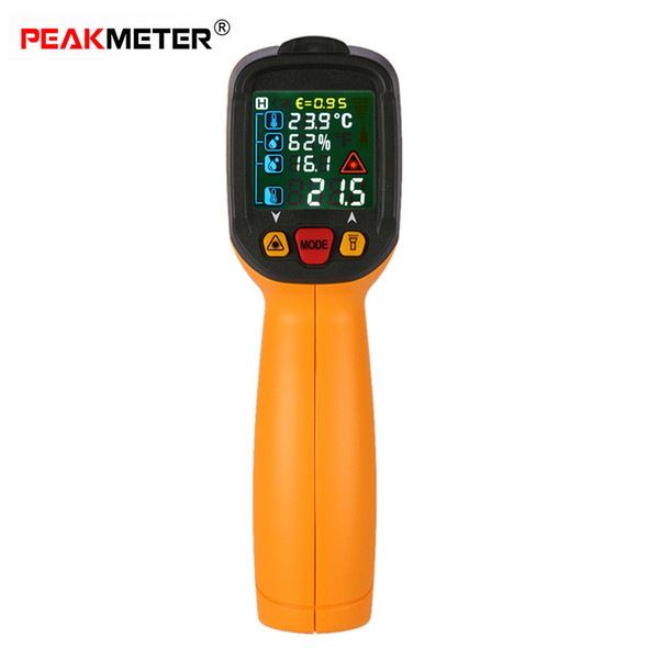 PEAKMETER PM6530 Digital Thermometer Non Contact Handheld Infrared Thermometer Digital Display Color LCD UV Light