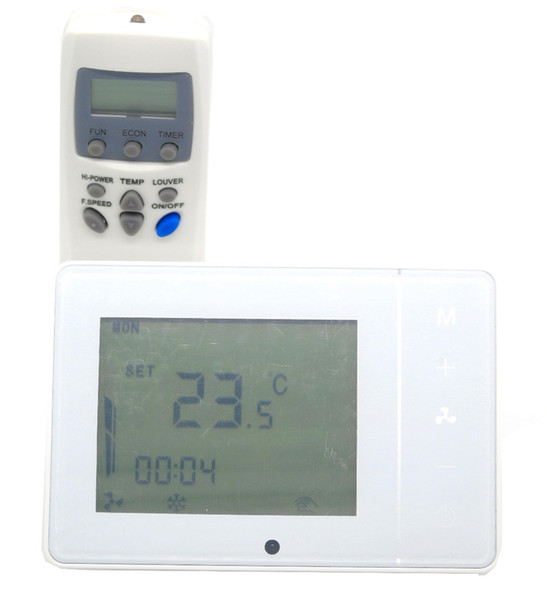 Freeshipping 4 pipes IR remote controllable digital temperature controller thermostat with programmable 7 x 24