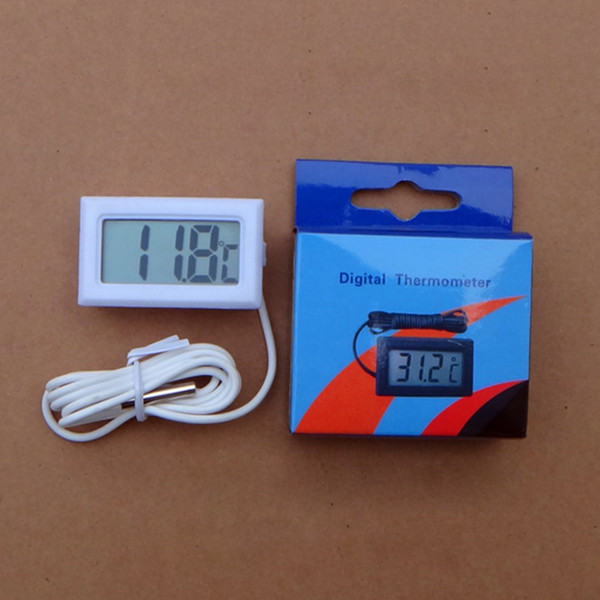 Wholesale- -50~110 Degree Thermometer Thermograph Digital LCD Probe Fridge Freezer for Refrigerator Temperature Measurement