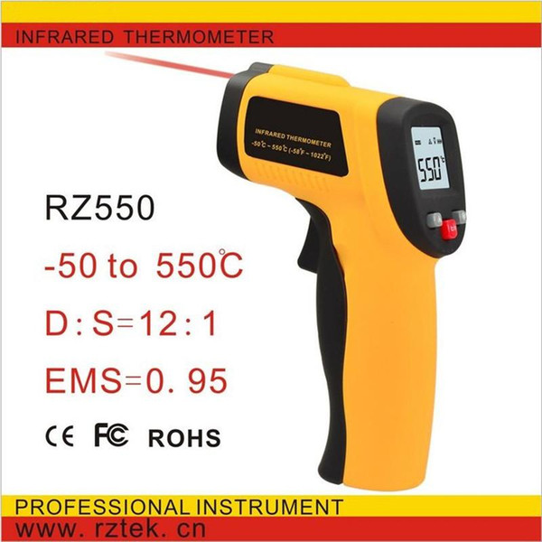 Hand held laser temperature measuring gun Digital infrared thermometer Non contact thermometer GM550 -50 to 550 degrees atp205