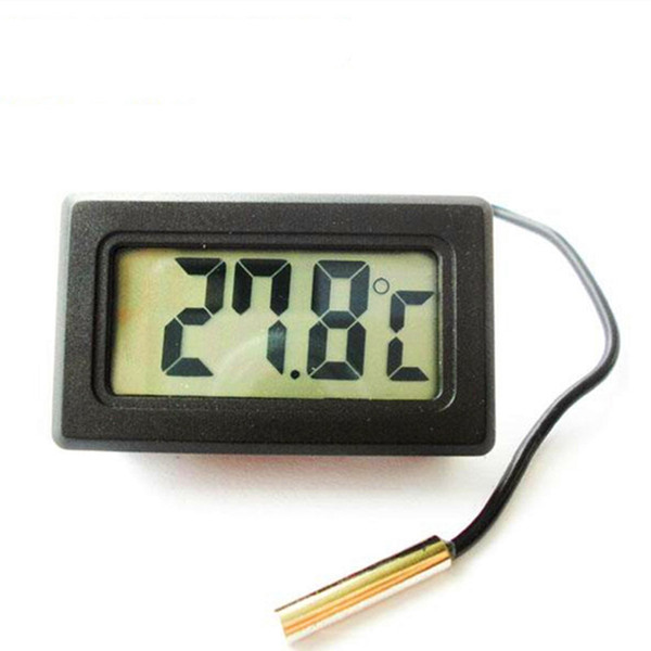 Electronic Digital Thermometer Temperature Meter Fish Tank Water Temperature Gauge Advanced Refrigerator Thermometer with Waterproof Probe