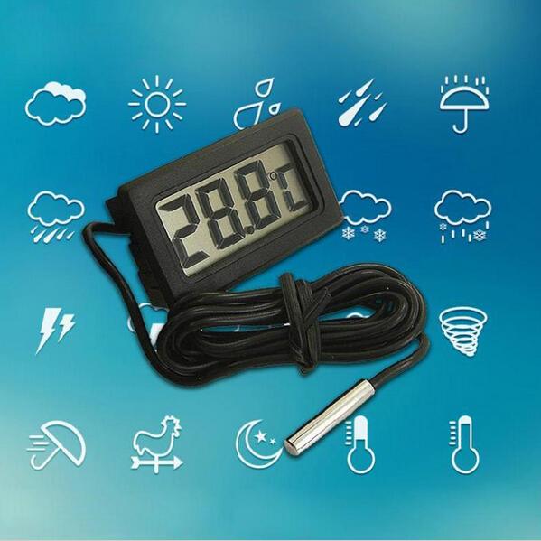 Free Shipping New Mini Aquarium LCD Display Digital Thermometer Fish Tank Water Household Refrigerstor Thermometers LDD131