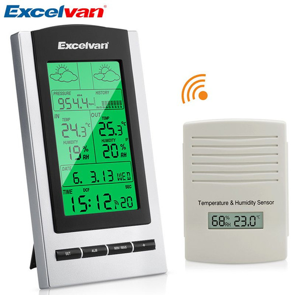 Excelvan Desktop Weather Station Wireless Weather Forecast Monitor LCD Digital Thermometer Temperature Humidity Meter <$18 no tracking