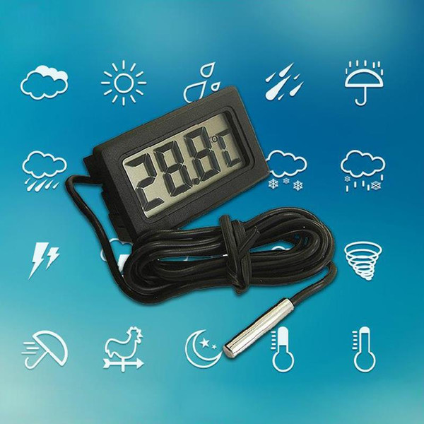 1pc LCD Display Car refrigerator aquarium fish tank embedded electronic digital thermometer # SZ01049