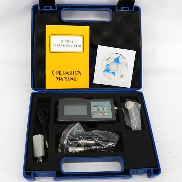 VM-6360 Portable Digital Vibration Meter Tester NDT Instuments with RS232C & Cable, VM6360 accelerometer