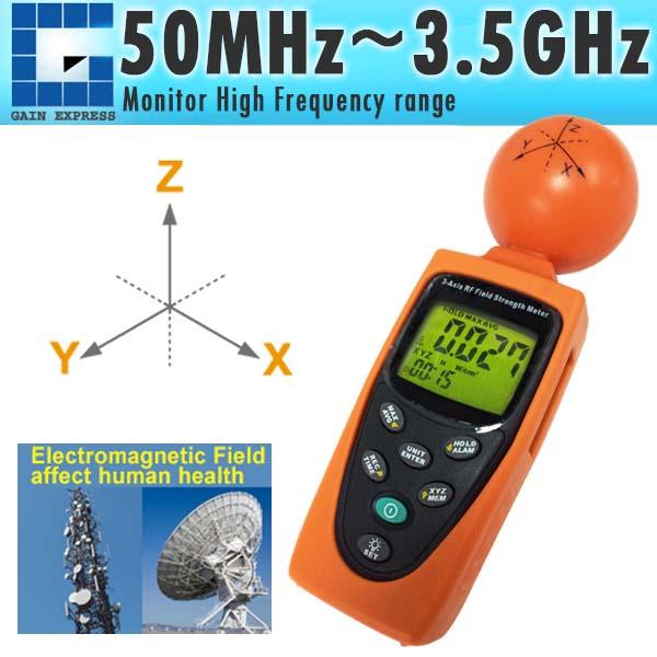 T95 Portable Handheld Digital 3-AXIS EMF RF Radiation ElectroSmog Power Isotropic Meter Tester 38mv ~ 11v/m Range Made in Taiwan