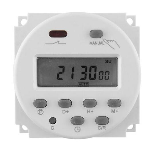 Free shipping Digital LCD Power Programmable Timer Time Switch Relay AC 12V /AC220V/AV110/AC24V 16A