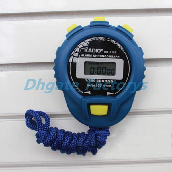 Professinal Quartz Timer KADIO KD6128 Waterproof Alarm Chronograph electronic stopwatch running timer KD-6128 sports stopwatch timer