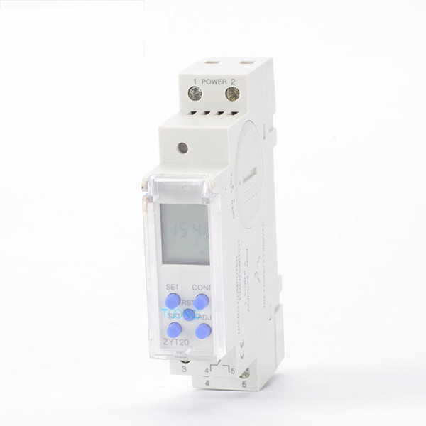 Freeshipping Micro Computer Din Rail Timer Digital Timer switch 250VAC 10A Time Switch