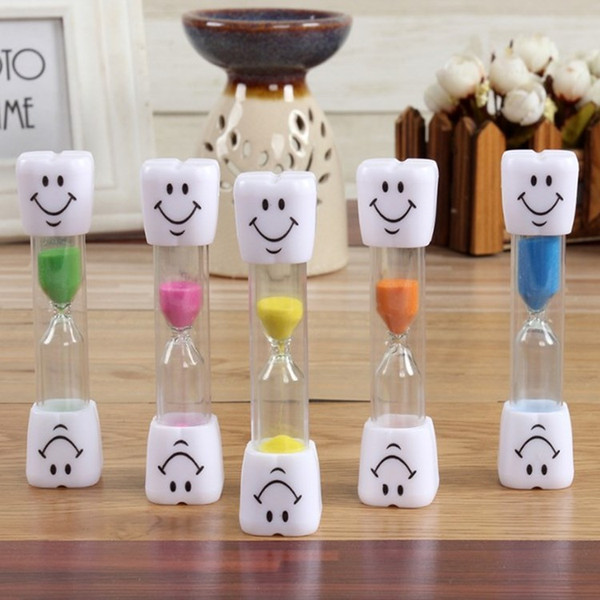 200pcs Smiley Hourglasses Desktop Sand Timer Smiling Face Sand Clock Kids Toothbrush Hourglass Timer Sand Clock Gifts