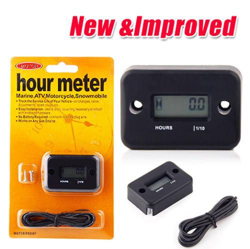 Inductive Waterproof Hour Meter for Marine ATV Motorcycle Dirt Ski Gas Engine Dirt Ski Gas Engine For Marine ATV Motorcycle