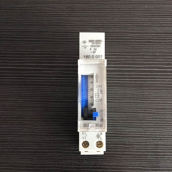 Freeshipping 5pcs/lot 15 Minutes DIN Rail Mechanical Timer SUL180a 24 Hours Timer With Battery