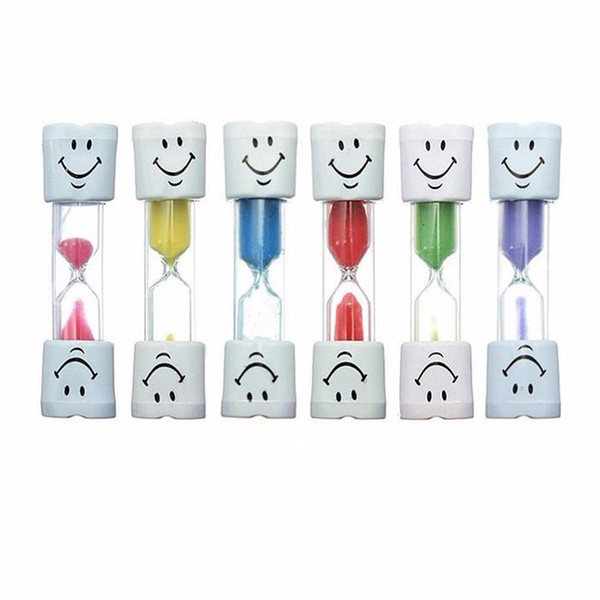 Smiley Children Kids Toothbrush Timer Hourglass Sand Clock Egg Timer 1min/2min/3min Timer For Tea/Cafe Timekeeping Hourglass