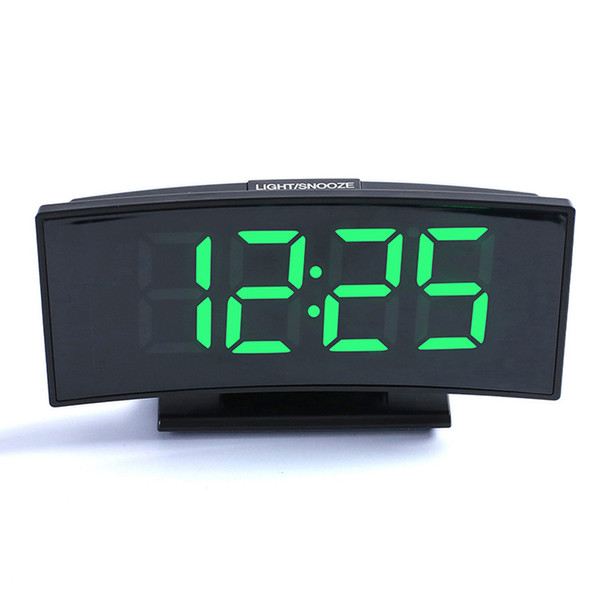 Multifunctional Digital Alarm Clock Electronic Table Clock Mute LED Mirror Alarm Clock with Date and Temperature Function