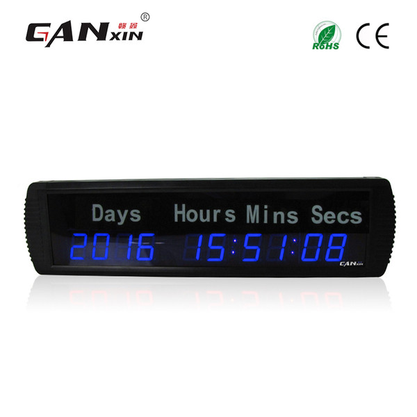 [GANXIN]1.8'' 10 Digit Plus Best-Selling Led Timing Sports Digital Clock Blue Tube Display Clearly Countdown Event Timer with Remote Control