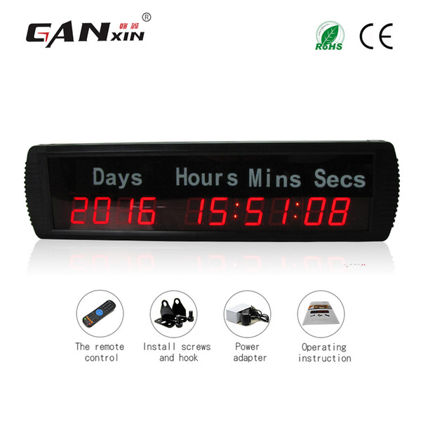 [GANXIN]1.8'' 10 Digit Plus Cheap Best-Selling Led Timing Sports Digital Clock 9999 Days Clearly Countdown Event Timer with Remote Control