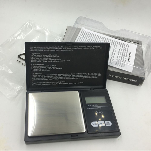 200g x 0.01g Black Pocket Size Electronic LCD Digital Personal Precision Jewelry Scale, Diamond Gold Balance Weight Scales