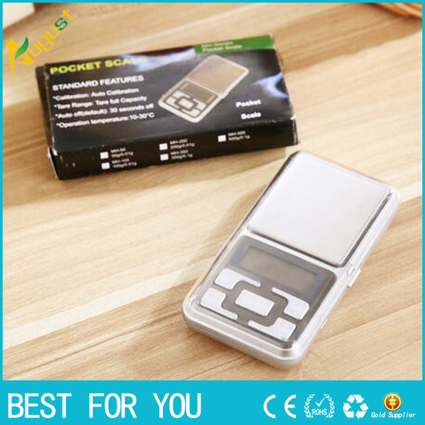 Mini Electronic Digital Scale Jewelry weigh Scale Balance Pocket Gram LCD Display Scale With Retail Box 500g/0.1g 200g/0.01g