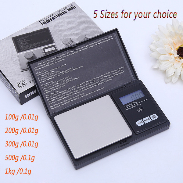 Mini Digital Scales 0.01g x 200g 500g Pocket Digital Scales Gold Diamond Jewelry Kitchen Balance Electronic Weight Gram Precise Scale