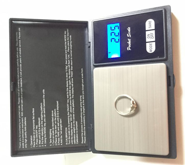 Electronic Black Digital Pocket Weight Scale 100g 0.01g 500g 0.1g Jewelry Diamond Scale Balance Scales LCD Display with Retail Package