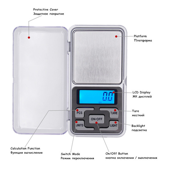 200pcs/lot by DHL Fedex0.01g 200g LCD Digital Pocket Weighing Jewelry Balance Scale with retail box Factory Price