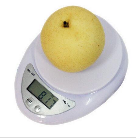 New grams scale Digital Electronic Kitchen Food Diet Weight Blance LED Scale 1g-5kg 5000g WH-B05 Free shipping