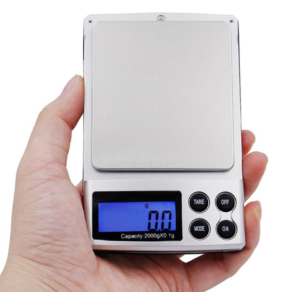 100pcs/lot by fedex or dhl 2kg Weighing Portable Kitchen Scales 2000g x 0.1g Electronic Digital Jewelry Balance