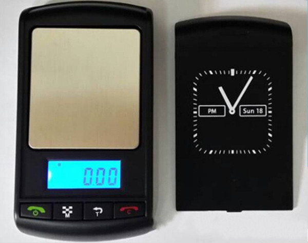 2015 new 0.01g x 500g Digital Jewelry Scale Cell phone shape WITH LCD Pocket Scales