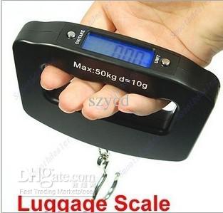 50Kg/110lb x 10g/0.05lb Digital LCD Electronic Luggage Hanging Weight Scale