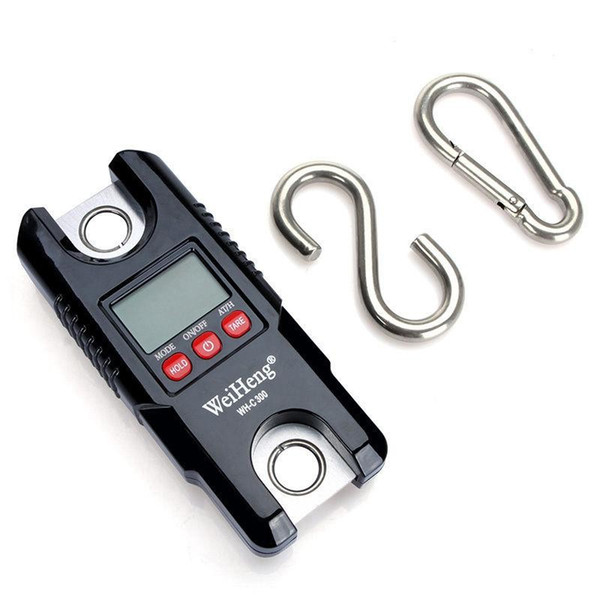 300kg 0.1kg LCD Display Digital Electronic Hook Hanging Scale Mini Portable Crane Scale with White Backlight