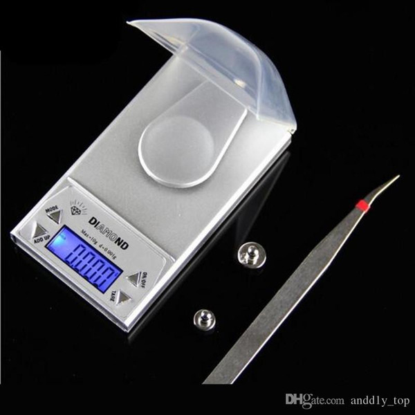 50g 20g 10g 0.001g Mini Electronic Digital Jewelry Scale Balance Pocket Gram LCD Display With poise weight + tweezer