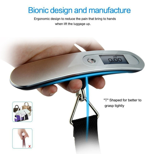 Electronic Portable Digital Luggage Scale Travel500g- 50 KG Measures Weight Weighing Durable stainless steel surface!!A++ Quality!!FAST POST